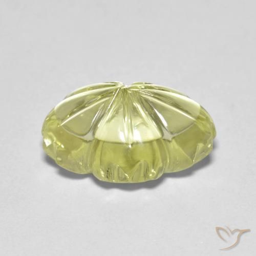 Quartz Gemstone in 14.2 x 10.1 mm Size for Sale, Quartz Stone in Light Yellow Color