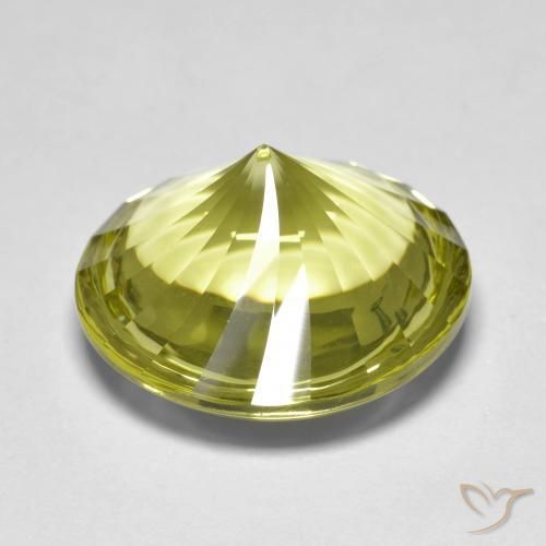 Quartz Gemstone in 16 mm (calibrated) Size for Sale, Quartz Stone in Medium Yellow Color