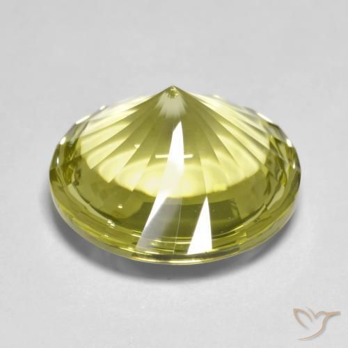 Quartz Gemstone in 16 mm (calibrated) Size for Sale, Quartz Stone in Medium Yellow Color