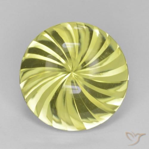 12.75ct Natural Medium Yellow Quartz, Round, Transparent