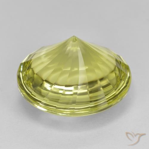 Quartz Gemstone in 16 mm (calibrated) Size for Sale, Quartz Stone in Medium Yellow Color