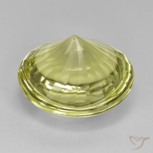 Quartz Gemstone in 16 mm (calibrated) Size for Sale, Quartz Stone in Greenish Yellow Color