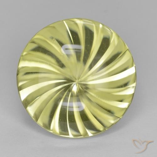 12.53ct Natural Yellow Green Quartz, Round, Transparent