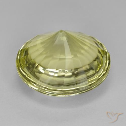 Quartz Gemstone in 16 mm (calibrated) Size for Sale, Quartz Stone in Light Yellow Color