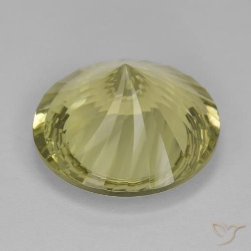 Quartz Gemstone in 16 mm (calibrated) Size for Sale, Quartz Stone in Medium Yellow Color