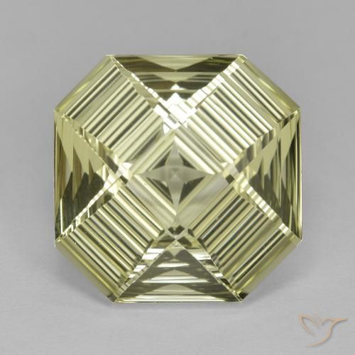 9.09ct Natural Light Yellow Quartz, Emerald Cut, VVS