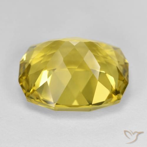 Quartz Gemstone in 17.7 x 15 mm Size for Sale, Quartz Stone in Medium Yellow Color