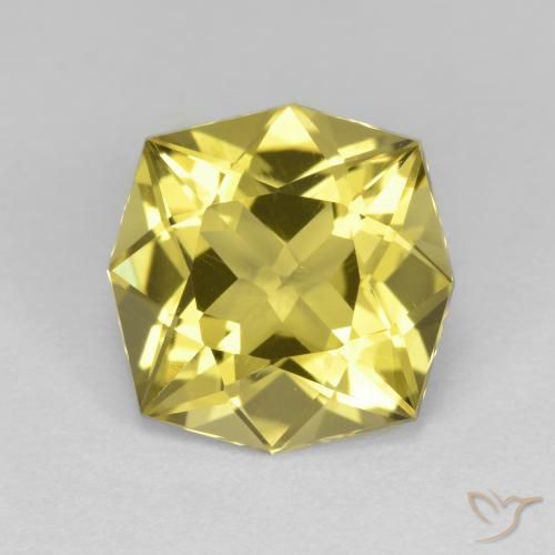 4.61ct Natural Medium Yellow Quartz, Emerald Cut, VVS-VS