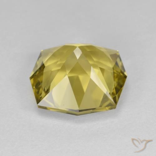 Quartz Gemstone in 11 x 11 mm (calibrated) Size for Sale, Quartz Stone in Medium Yellow Color