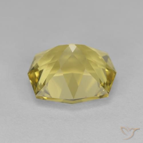 Quartz Gemstone in 11.7 x 10.8 mm Size for Sale, Quartz Stone in Light Yellow Color