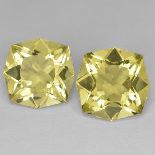 Light Golden-Yellow Quartz Gem - 5.4ct Octagon Facet (ID: 605026)