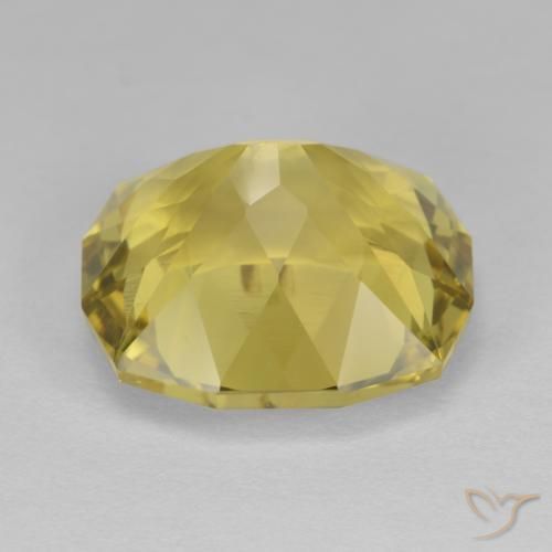 Quartz Gemstone in 14.8 x 13.3 mm Size for Sale, Quartz Stone in Light Bumblebee Yellow Color