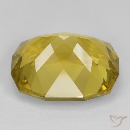 Quartz Gemstone in 19.9 x 15.8 mm Size for Sale, Quartz Stone in Medium Yellow Color