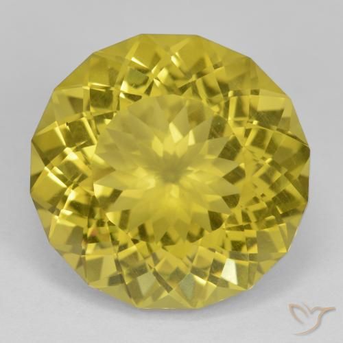 25.03ct Natural Light Honey Yellow Quartz, Round, VS