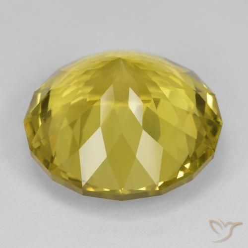 Quartz Gemstone in 20 mm (calibrated) Size for Sale, Quartz Stone in Light Honey Yellow Color