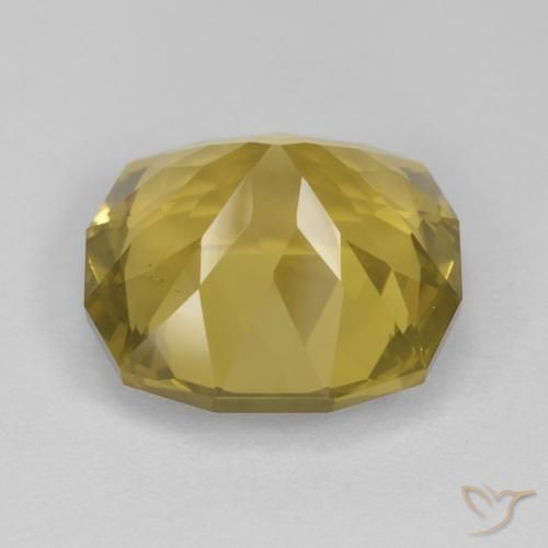Quartz Gemstone in 13.8 x 13.3 mm Size for Sale, Quartz Stone in Medium Yellow Color