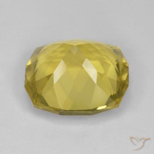 Quartz Gemstone in 13.7 x 13.2 mm Size for Sale, Quartz Stone in Bumblebee Yellow Color