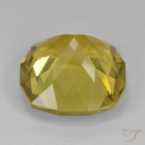 Quartz Gemstone in 16 x 16 mm (calibrated) Size for Sale, Quartz Stone in Medium Yellow Color