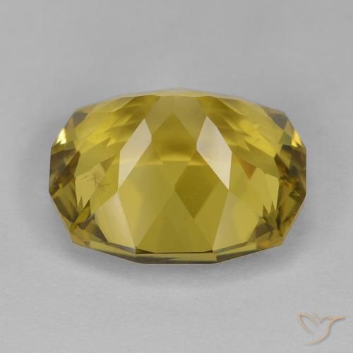 Quartz Gemstone in 15 x 13.5 mm Size for Sale, Quartz Stone in Dijon Yellow Color