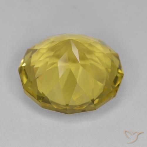 Quartz Gemstone in 14 x 9 mm (calibrated) Size for Sale, Quartz Stone in Brownish Yellow Color