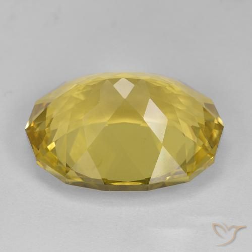 Quartz Gemstone in 19.5 x 15.7 mm Size for Sale, Quartz Stone in Mustard Yellow Color