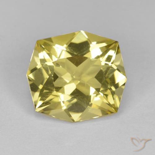 6.07ct Natural Light Yellow Quartz, Emerald Cut, VS