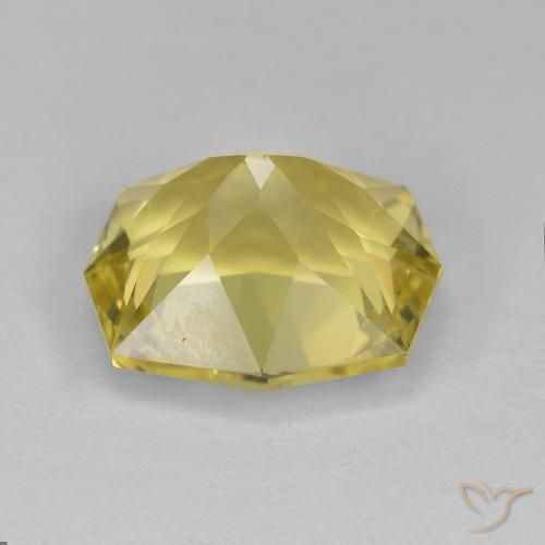 Quartz Gemstone in 12.7 x 11.7 mm Size for Sale, Quartz Stone in Light Yellow Color