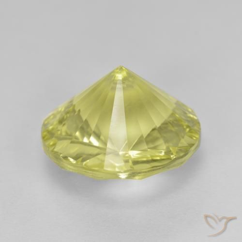 Quartz Gemstone in 12 mm (calibrated) Size for Sale, Quartz Stone in Medium Yellow Color