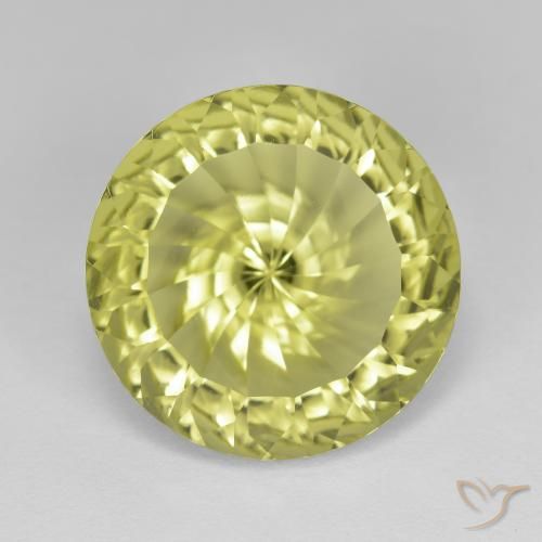 8.00ct Natural Lemon Yellow Quartz, Round, VVS
