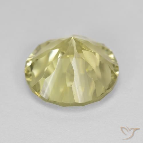 Quartz Gemstone in 12 mm (calibrated) Size for Sale, Quartz Stone in Pale Cream Yellow Color