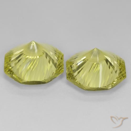 Quartz Gemstones in 16 x 16 mm (calibrated) Size for Sale, Quartz Stones in Medium Yellow Color