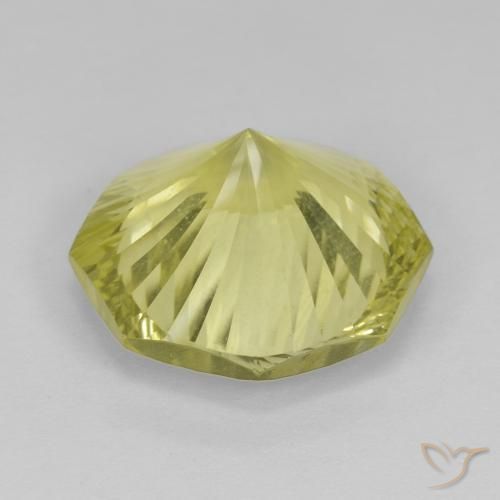 Quartz Gemstone in 14 x 14 mm (calibrated) Size for Sale, Quartz Stone in Lemon Yellow Color