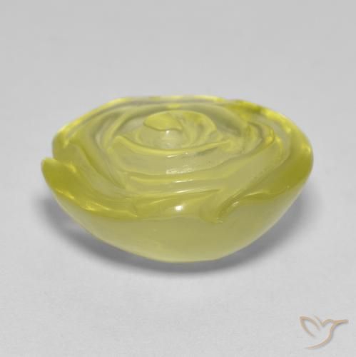 Quartz Gemstone in 16.9 x 15.9 mm Size for Sale, Quartz Stone in Medium Yellow Color