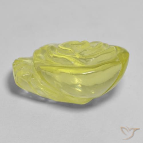 Quartz Gemstone in 20.3 x 16.5 mm Size for Sale, Quartz Stone in Medium Yellow Color