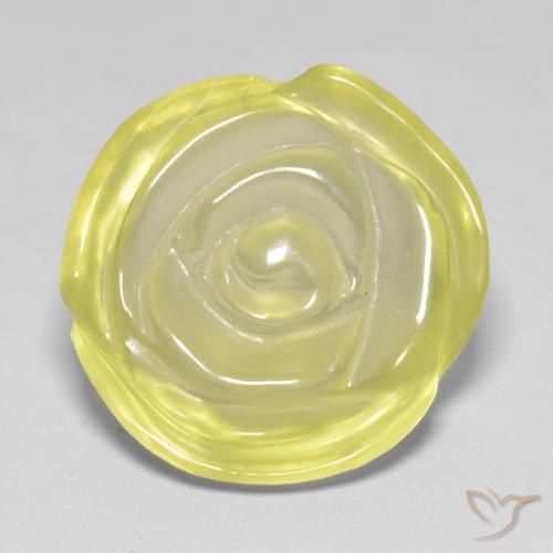 17.18ct Natural Laguna Yellow Quartz, Flower Cut, Transparent