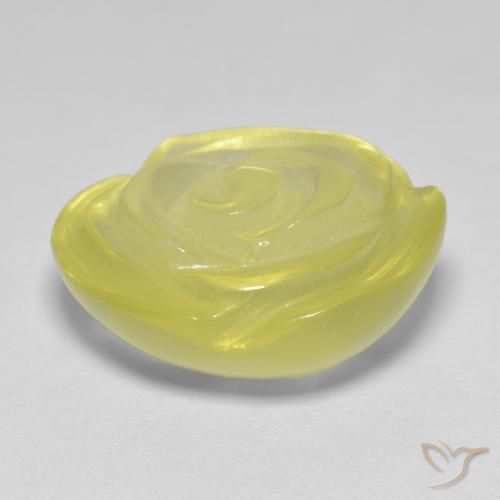 Quartz Gemstone in 18.4 x 17.8 mm Size for Sale, Quartz Stone in Laguna Yellow Color