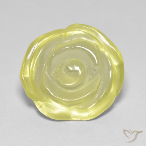 9.48ct Natural Pale Yellow Quartz, Flower Cut, Transparent