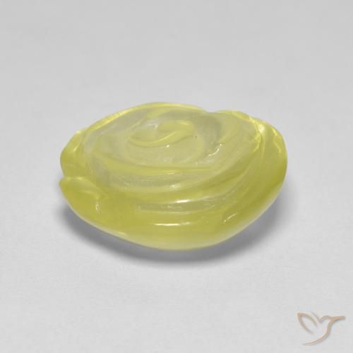 Quartz Gemstone in 15.3 x 14.3 mm Size for Sale, Quartz Stone in Pale Yellow Color