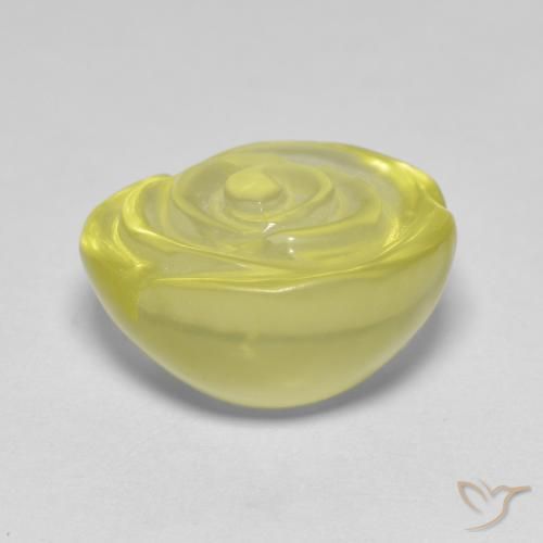 Quartz Gemstone in 14.6 x 14.3 mm Size for Sale, Quartz Stone in Medium Yellow Color