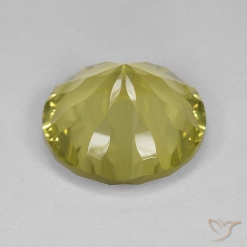 Quartz Gemstone in 12 mm (calibrated) Size for Sale, Quartz Stone in Medium Yellow Color