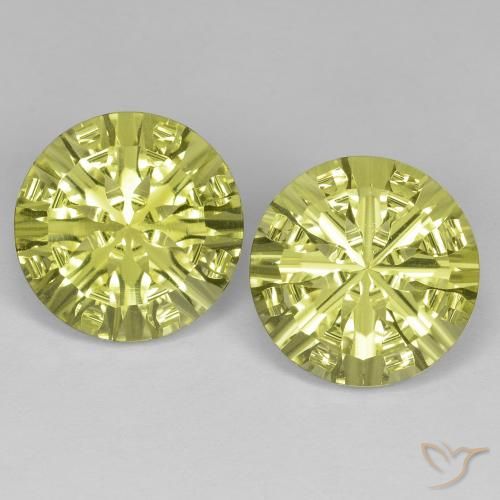 10.6 ct Yellow Quartz, 12.1 mm Round Concave Cut From Brazil, Photo A
