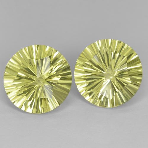 10.03 ctw Yellow Quartz Stones, Natural Quartz in Round Concave Cut Shape for Sale