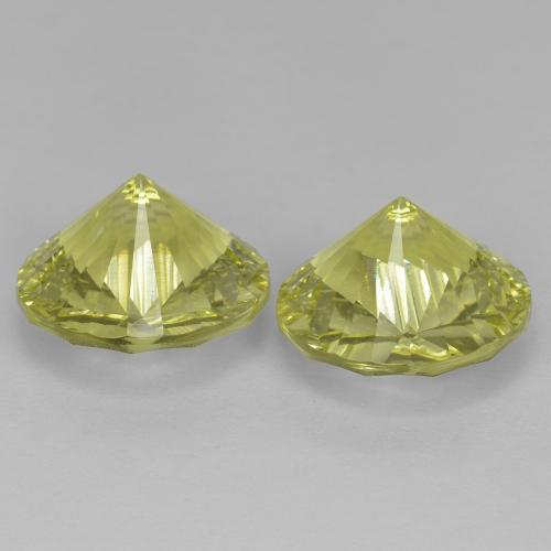 Quartz Gemstones in 12 mm (calibrated) Size for Sale, Quartz Stones in Greenish Yellow Color
