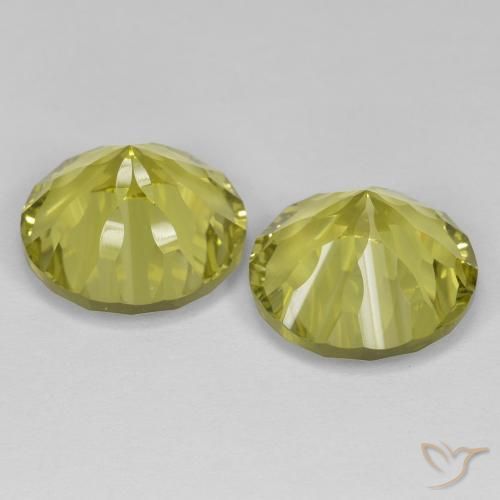 Quartz Gemstones in 12 mm (calibrated) Size for Sale, Quartz Stones in Medium Yellow Color