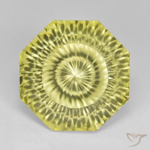 13.00ct Natural Medium Yellow Quartz, Emerald Cut, VVS