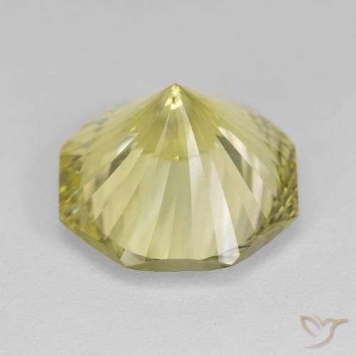 Quartz Gemstone in 14 x 14 mm (calibrated) Size for Sale, Quartz Stone in Medium Yellow Color