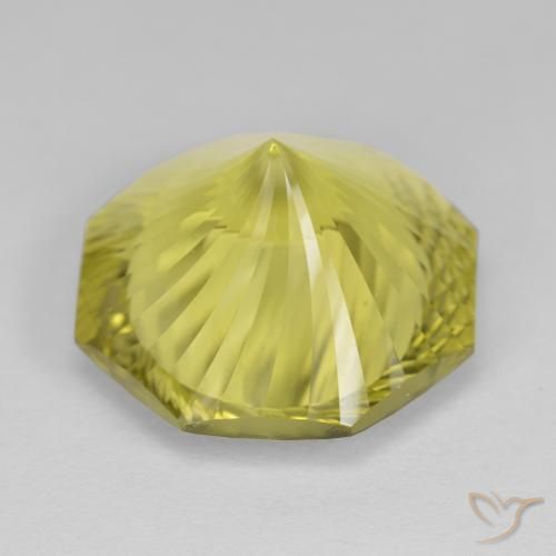 Quartz Gemstone in 16 x 16 mm (calibrated) Size for Sale, Quartz Stone in Bumblebee Yellow Color
