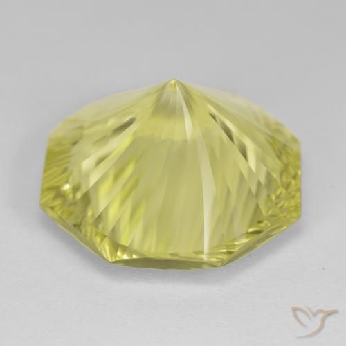 Quartz Gemstone in 18 x 18 mm (calibrated) Size for Sale, Quartz Stone in Light Pineapple Yellow Color