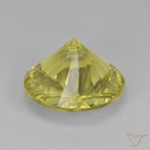 Quartz Gemstone in 12 mm (calibrated) Size for Sale, Quartz Stone in Light Yellow Color
