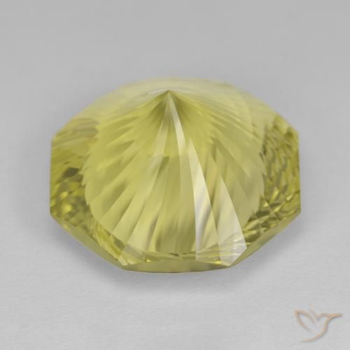 Quartz Gemstone in 16 x 16 mm (calibrated) Size for Sale, Quartz Stone in Light Yellow Color